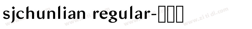 sjchunlian regular字体转换
